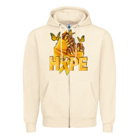 Sandshell hope yellowribbonchildhood cancer nails Zipper Hoodie - NancyCooperArtShop