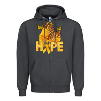 Smoke hope yellowribbonchildhood cancer nails Zipper Hoodie - NancyCooperArtShop