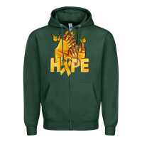 Sports Green hope yellowribbonchildhood cancer nails Zipper Hoodie - NancyCooperArtShop