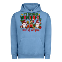 Pigment Pebble Blue It's the most wonderful time of the year Urban Hoodie - NancyCooperArtShop