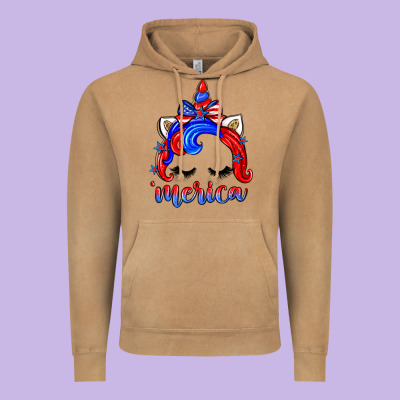 4th Of July 'merica Unicorn Vintage Hoodie Designed By Zillion Design Studio