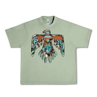 Oil Green thunderbird with gemstone Urban Heavy Tee - BarkalooDesign