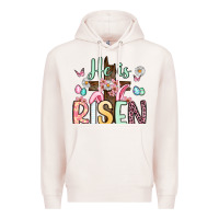 Pale Pink he is risen Premium Hoodie - Artiststas