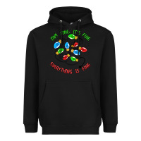 Black i'm fine it's fine everything is fine Heavyweight Hoodie - MaliasSmallBusiness