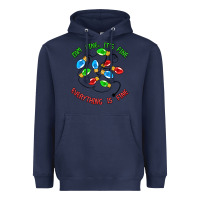Navy i'm fine it's fine everything is fine Heavyweight Hoodie - MaliasSmallBusiness