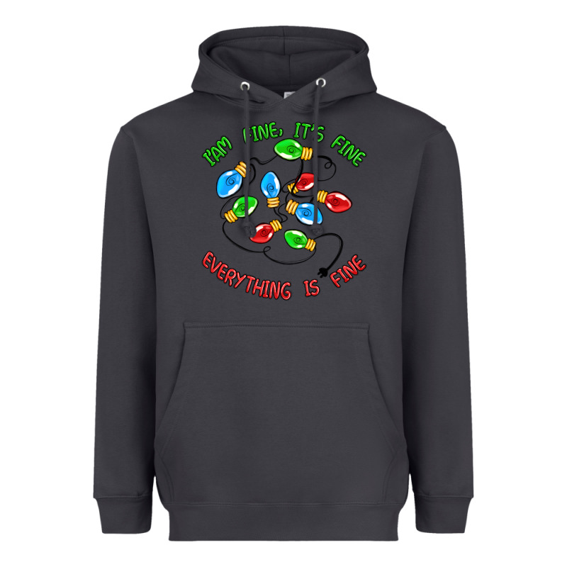 I'm Fine It's Fine Everything Is Fine Heavyweight Hoodie by MaliasSmallBusiness | Teevron