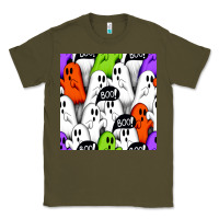 Army Green boo ghosts seamless pattern Classic Tee - BundleAndBundleShop
