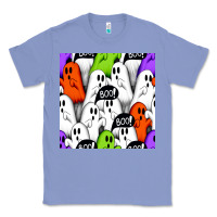 Colony Blue boo ghosts seamless pattern Classic Tee - BundleAndBundleShop