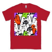 Red boo ghosts seamless pattern Classic Tee - BundleAndBundleShop