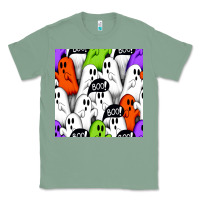 Sage boo ghosts seamless pattern Classic Tee - BundleAndBundleShop