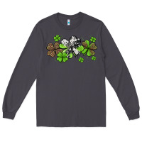 Smoke Western Cowhide Leopard Glitter Shamrocks Long Sleeve Tee - Jasminsmagicworld