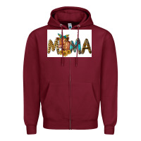 Burgundy Western Cow Red Angus Mama Zipper Hoodie - LillyAllenDesigns