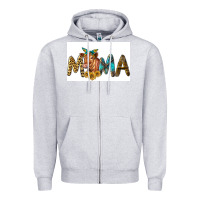 Heather Grey Western Cow Red Angus Mama Zipper Hoodie - LillyAllenDesigns