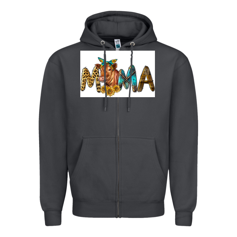 Western Cow Red Angus Mama Zipper Hoodie by LillyAllenDesigns | Teevron