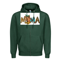 Sports Green Western Cow Red Angus Mama Zipper Hoodie - LillyAllenDesigns