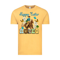Vintage Mustard Happy Easter rodeo Vintage Tee - OliviaCreatesArt