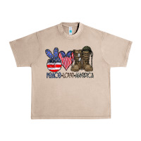 French Oak peace love america Urban Heavy Tee - CowhideDigitalArt