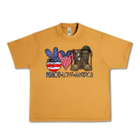 Peanut Butter peace love america Urban Heavy Tee - CowhideDigitalArt