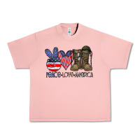 Salmon peace love america Urban Heavy Tee - CowhideDigitalArt