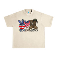 Sandshell peace love america Urban Heavy Tee - CowhideDigitalArt