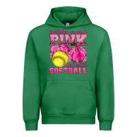 Emerald In October We Wear Pink and Watch Softball Urban Hoodie - texasbilliewilder