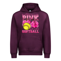 Mauve Wine In October We Wear Pink and Watch Softball Urban Hoodie - texasbilliewilder