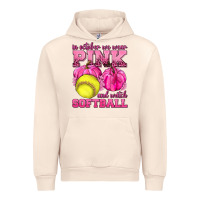Sandshell In October We Wear Pink and Watch Softball Urban Hoodie - texasbilliewilder