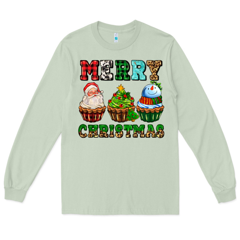 Merry Christmas With Cupcakes Long Sleeve Tee by AdoDesignShop | Teevron