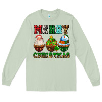 Matcha merry christmas with cupcakes Long Sleeve Tee - AdoDesignShop