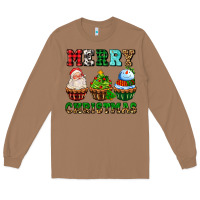 Toasted Coconut merry christmas with cupcakes Long Sleeve Tee - AdoDesignShop