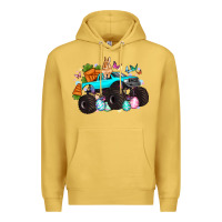 Antique Gold monster truck easter Premium Hoodie - Artiststas