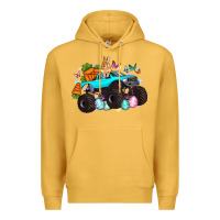 Mustard monster truck easter Premium Hoodie - Artiststas