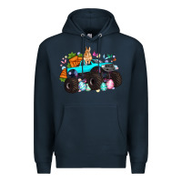Navy monster truck easter Premium Hoodie - Artiststas