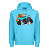 Ocean Blue monster truck easter Premium Hoodie - Artiststas