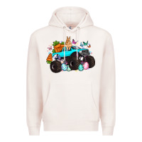 Pale Pink monster truck easter Premium Hoodie - Artiststas