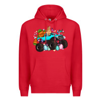 Red monster truck easter Premium Hoodie - Artiststas