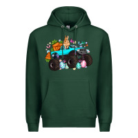 Sports Green monster truck easter Premium Hoodie - Artiststas