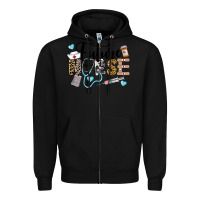 Black Western Future Nurse Zipper Hoodie - LillyAllenDesigns
