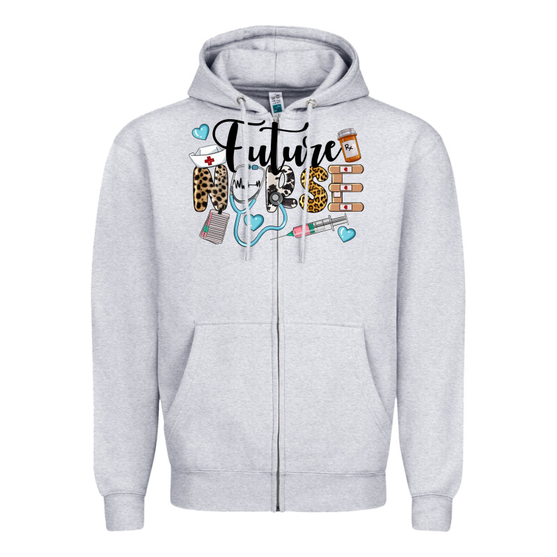 Western Future Nurse Zipper Hoodie by LillyAllenDesigns | Teevron