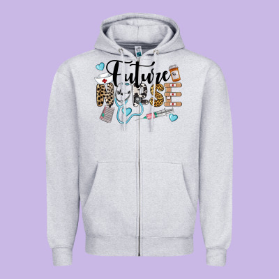 Western Future Nurse Zipper Hoodie Designed By Lillyallendesigns