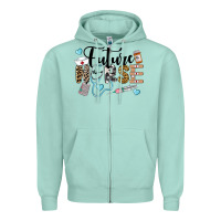 Seafoam Western Future Nurse Zipper Hoodie - LillyAllenDesigns