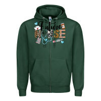 Sports Green Western Future Nurse Zipper Hoodie - LillyAllenDesigns