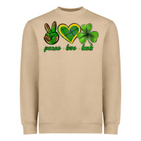 Mushroom peace love luck st. patricks day nePeace love luck Heavyweight Sweatshirt - Neo Western