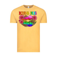 Vintage Mustard lgbtq kiss me Vintage Tee - HRA Design Shop