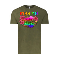 Vintage Olive lgbtq kiss me Vintage Tee - HRA Design Shop