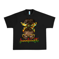 Black juneteenth black woman messy bun Urban Heavy Tee - HRA Design Shop