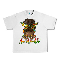 Lunar Rock juneteenth black woman messy bun Urban Heavy Tee - HRA Design Shop