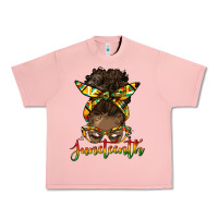 Salmon juneteenth black woman messy bun Urban Heavy Tee - HRA Design Shop