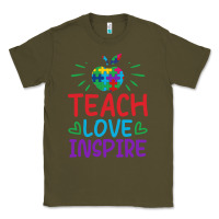 Army Green teach love inspire Classic Tee - CowhideDigitalArt