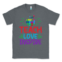 Charcoal Heather teach love inspire Classic Tee - CowhideDigitalArt